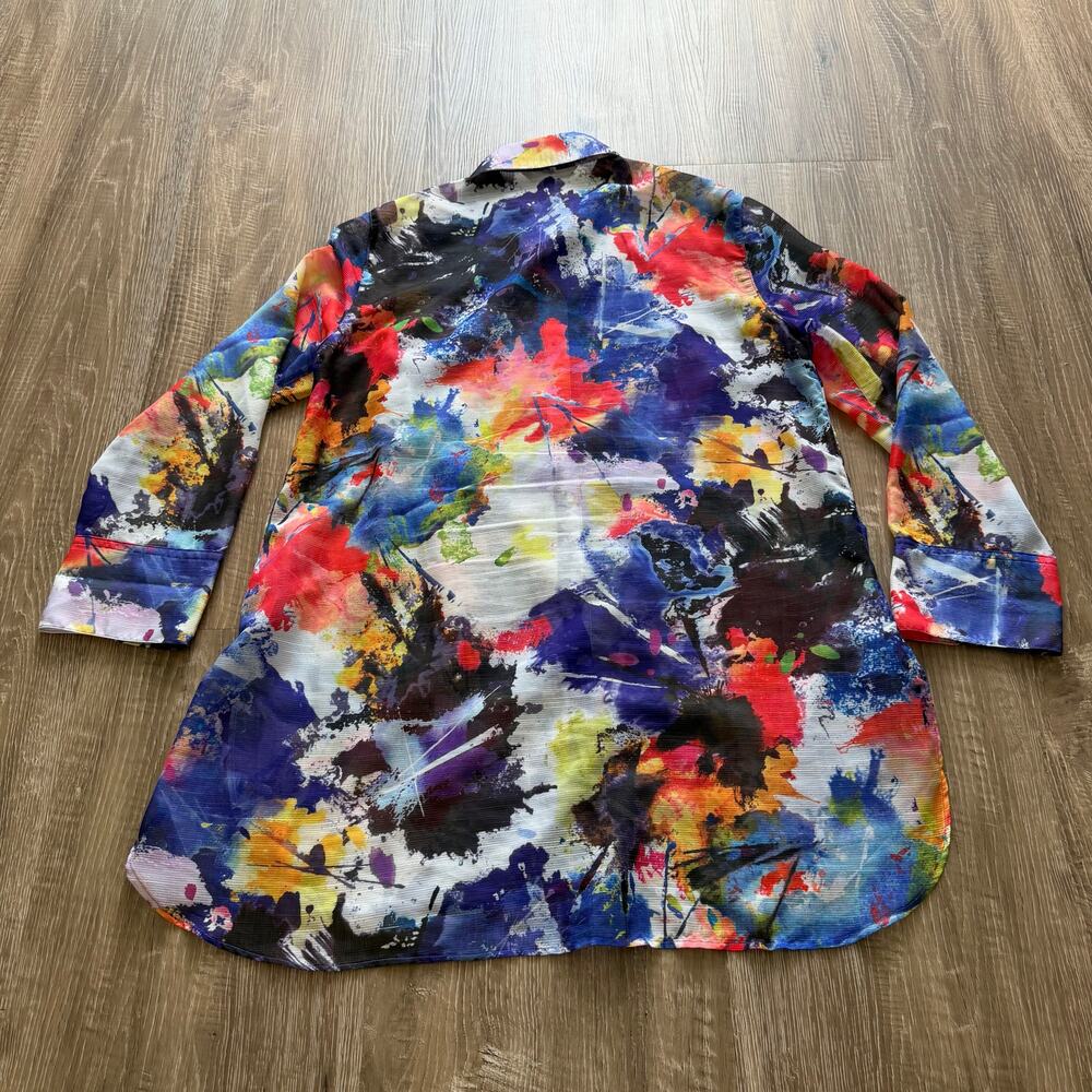 John Mark Abstract Print Button Down Shirt Womens Small - Picture 7 of 7